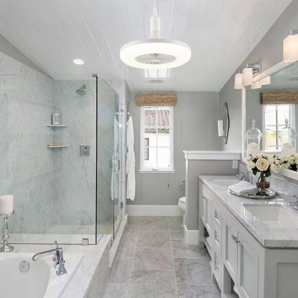 Ceiling Fan with Lights,Small Ceiling Fan with Remote,10-inch Bladeless Fans2Pcs - Picture 2 of 8